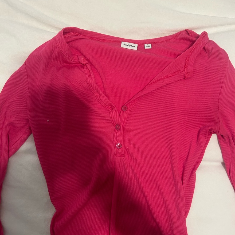 Aritiza Sunday Best pink bodysuit
